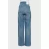 Джинси wide leg fit з рваним ефектом