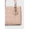 Розовая сумка Lady Dior