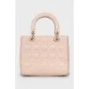 Розовая сумка Lady Dior