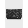 Чорна сумка Wallet on Chain