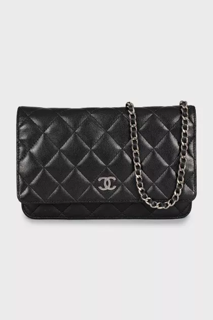 Чорна сумка Wallet on Chain