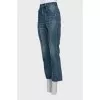 Джинсы straight fit с рельефным швом