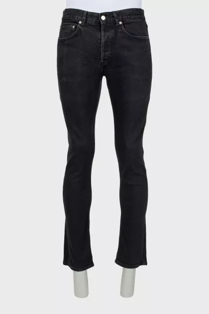 Чоловічі чорні джинси regular fit
