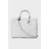 Біла сумка Lady Dior