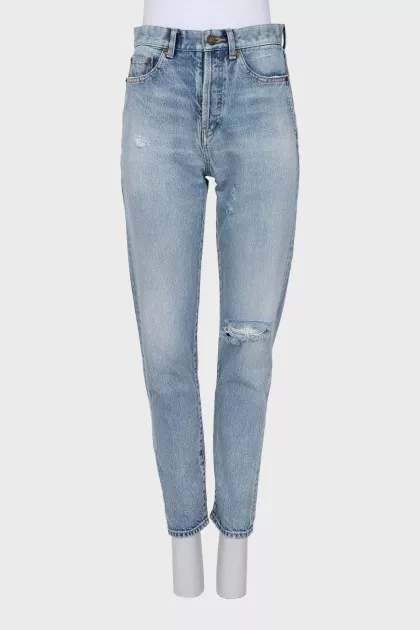 Джинси straight fit на гудзиках