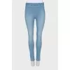 Блакитні джинси skinny fit на блискавці