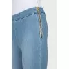 Блакитні джинси skinny fit на блискавці