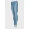Блакитні джинси skinny fit на блискавці