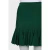 Green pleated skirt