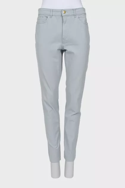 Джинси tapered fit блакитного кольору