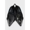 Textile shoes with beads and tassels