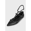 Балетки зі шкіри Rockstud