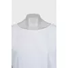 White T-shirt with frill