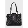 Black quilted bag