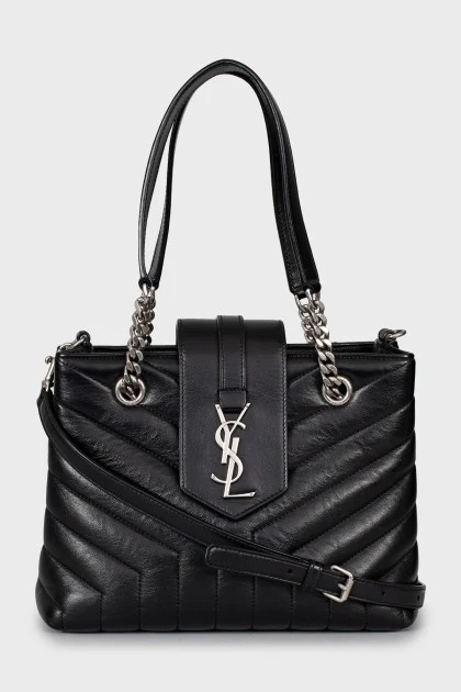 Black quilted bag