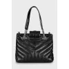 Black quilted bag
