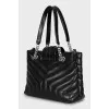 Black quilted bag