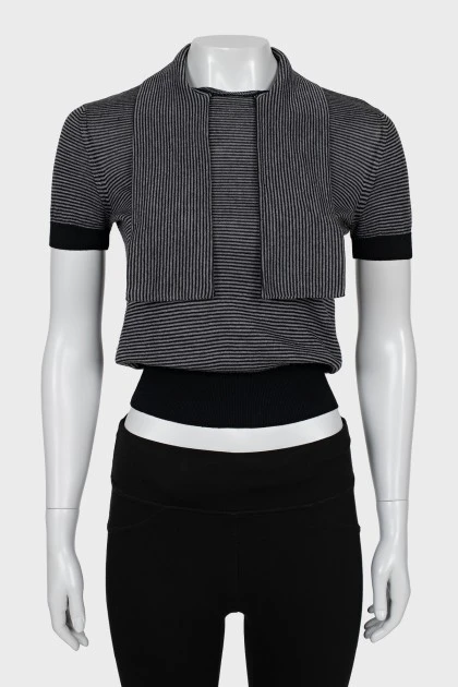 Striped wool t-shirt