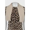 Animal print wool t-shirt