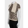 Animal print wool t-shirt