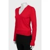 Red wool pullover