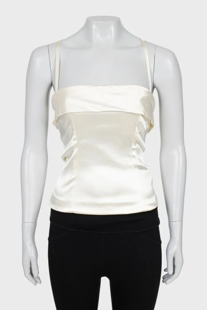 Bustier top with straps