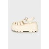 Rubber platform sandals