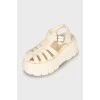 Rubber platform sandals