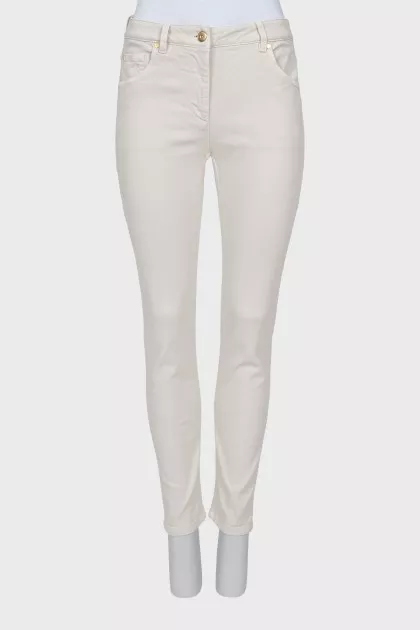 Джинсы белого цвета skinny fit