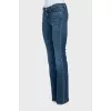 Dark blue mid-rise jeans