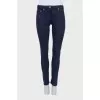 Синие джинсы skinny fit с вышивкой