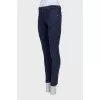 Синие джинсы skinny fit с вышивкой