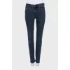 Синие джинсы skinny fit на средней посадке