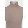 T-shirt with silk collar