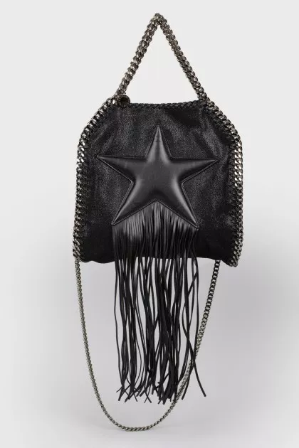 Сумка Falabella з шкіряною зіркою та бахромою