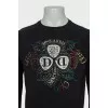 Men's Black Printed Sweatshirt