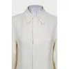 Yellow blouse with lantern sleeves