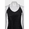 Sparkly backless mini dress