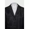 Suit with contrast stitching