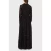 Floor-length silk dress with floral print