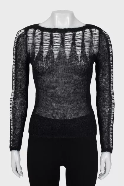 Jumper decorated with perforation