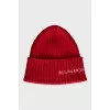 Knitted hat with brand logo