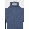 Straight cut turtleneck sweater