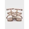 Бежевые босоножки Rockstud