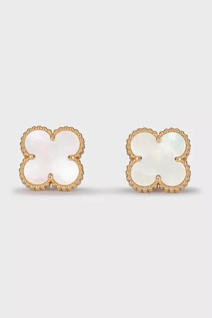 Серьги из желтого золота Vintage Alhambra