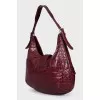 Embossed leather shoulder bag