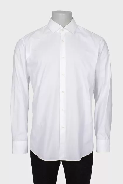 Мужская белая рубашка regular fit