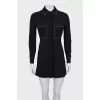 Dress with contrast stitching