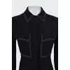 Dress with contrast stitching