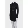 Dress with contrast stitching